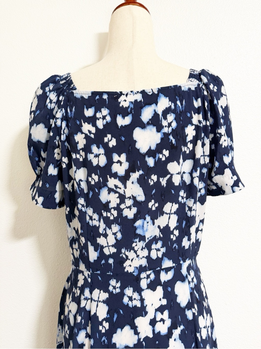 Michael Kors Abstract Tie Dye Asymmetric Hem Midi Dress - Picture 7 of 13